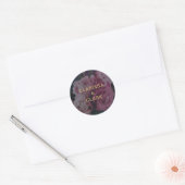 Sticker Rond Chic Pink Couples Noms Enveloppe Mariage (Enveloppe)