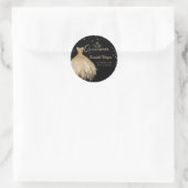 Sticker Rond Chic Robe Or Tiara, Diamonds Black Quinceañera (Sac)