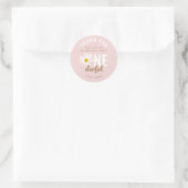 Sticker Rond Chic rose Fleur de marguerite ONEderful Anniversai (Sac)