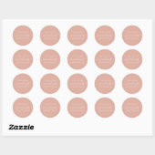 Sticker Rond Chic Script Future M. Mme Dusty Mariage rose (Feuille)