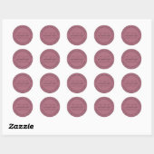 Sticker Rond Chic Script Future M. Mme Mariage Adresse de retou (Feuille)