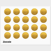 Sticker Rond Chic Script Future M. Mme Mariage Adresse de retou (Feuille)