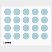 Sticker Rond Chic Script Future M. Mme Mariage Adresse de retou (Feuille)