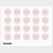 Sticker Rond Chic Script Future M. Mme Mariage Adresse de retou (Feuille)