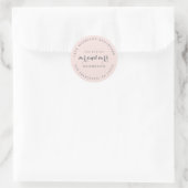 Sticker Rond Chic Script Future M. Mme Mariage Adresse de retou (Sac)