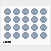 Sticker Rond Chic Script Future M. Mme Mariage Adresse de retou (Feuille)