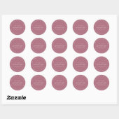 Sticker Rond Chic Script Future M. Mme Mariage Adresse de retou (Feuille)