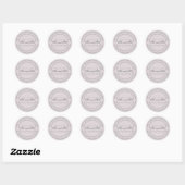 Sticker Rond Chic Script Future M. Mme Mariage Adresse de retou (Feuille)