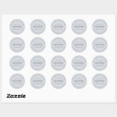 Sticker Rond Chic Script Future M. Mme Mariage Adresse de retou (Feuille)