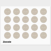 Sticker Rond Chic Script Future M. Mme Mariage Adresse de retou (Feuille)