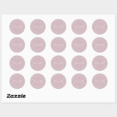 Sticker Rond Chic Script Future M. Mme Mariage Adresse de retou (Feuille)