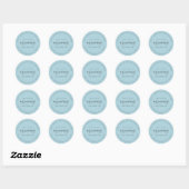 Sticker Rond Chic Script Future M. Mme Mariage Adresse de retou (Feuille)