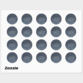 Sticker Rond Chic Script Future M. Mme Mariage Adresse de retou (Feuille)
