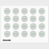 Sticker Rond Chic Script Future M. Mme Mariage Adresse de retou (Feuille)