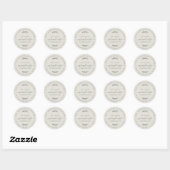 Sticker Rond Chic Script Future M. Mme Mariage Adresse de retou (Feuille)
