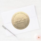Sticker Rond Chic Script Future M. Mme Mariage Adresse de retou (Enveloppe)