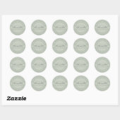 Sticker Rond Chic Script Future M. Mme Mariage Adresse de retou (Feuille)