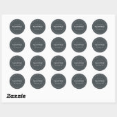 Sticker Rond Chic Script Future M. Mme Mariage Adresse de retou (Feuille)