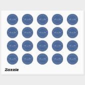 Sticker Rond Chic Script Future M. Mme Mariage Adresse de retou (Feuille)