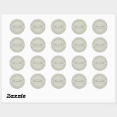 Sticker Rond Chic Script Future M. Mme Mariage Adresse de retou (Feuille)