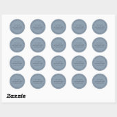 Sticker Rond Chic Script Future M. Mme Mariage Adresse de retou (Feuille)