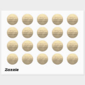 Sticker Rond Chic Script Future M. Mme Mariage Gold (Feuille)
