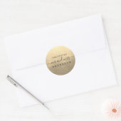 Sticker Rond Chic Script Future M. Mme Mariage Gold (Enveloppe)