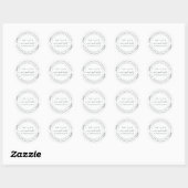 Sticker Rond Chic Script Future M. Mme Mariage Retour Adresse C (Feuille)