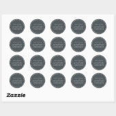 Sticker Rond Chic Script Future M. Mme Retour Adresse Hors-Noir (Feuille)