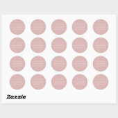 Sticker Rond Chic Script Future M. Mme Silver Pink Mariage (Feuille)