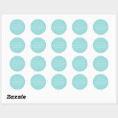 Sticker Rond Chic Script Future M. Mme Turquoise Mariage bleu (Feuille)