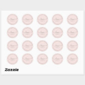 Sticker Rond Chic Script Nom de famille Adresse de retour (Feuille)