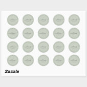 Sticker Rond Chic Script Nom de famille Adresse de retour (Feuille)