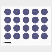 Sticker Rond Chic Script Nom de famille Adresse de retour (Feuille)