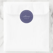 Sticker Rond Chic Script Nom de famille Adresse de retour (Sac)