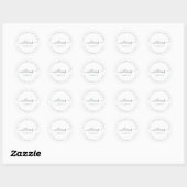 Sticker Rond Chic Script Nom de famille Adresse de retour (Feuille)
