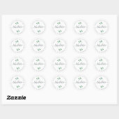 Sticker Rond Chic Script Nouveau Date Reportée Mariage Étiquett (Feuille)