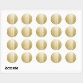 Sticker Rond Chic Template Blank Your Custom Text Glamour Gold (Feuille)