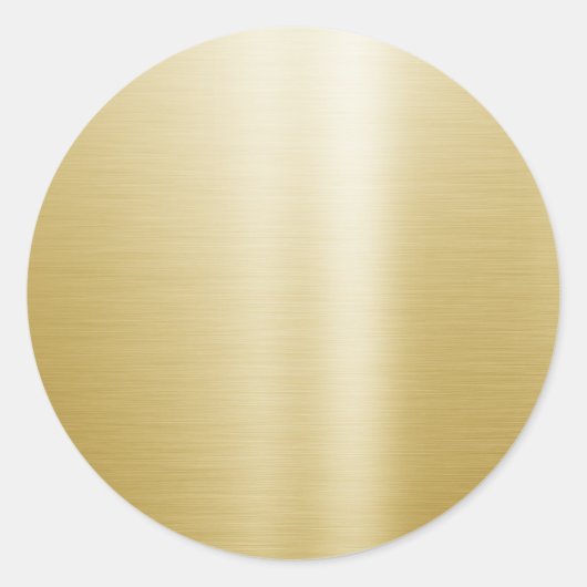 Sticker Rond Chic Template Blank Your Custom Text Glamour Gold (Devant)