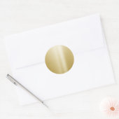 Sticker Rond Chic Template Blank Your Custom Text Glamour Gold (Enveloppe)
