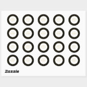 Sticker Rond Chic tendance Géométrique Noir doré (Feuille)
