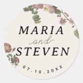 Sticker Rond Chic Vintage boho mariage (Devant)