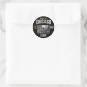Sticker Rond Chicago (Sac)