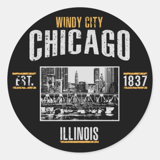 Sticker Rond Chicago (Devant)