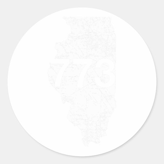 Sticker Rond Chicago Area Code 773 (Devant)