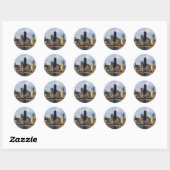 Sticker Rond Chicago de Lake Shore Drive (Feuille)