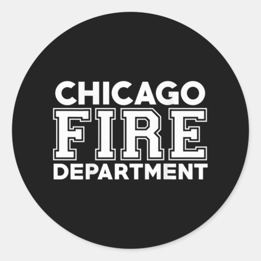 Sticker Rond Chicago Fire Rescue Department Firefighter (Devant)