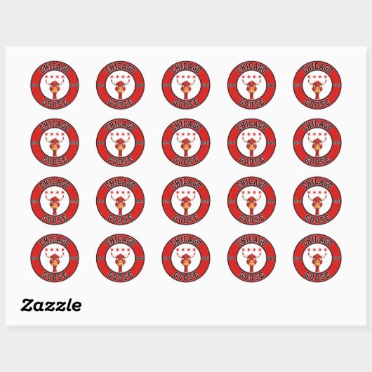 Sticker Rond Chicago Goose - 2025 - Feuille d'autocollants (Feuille)