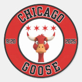 Sticker Rond Chicago Goose - 2025 - Feuille d'autocollants (Devant)