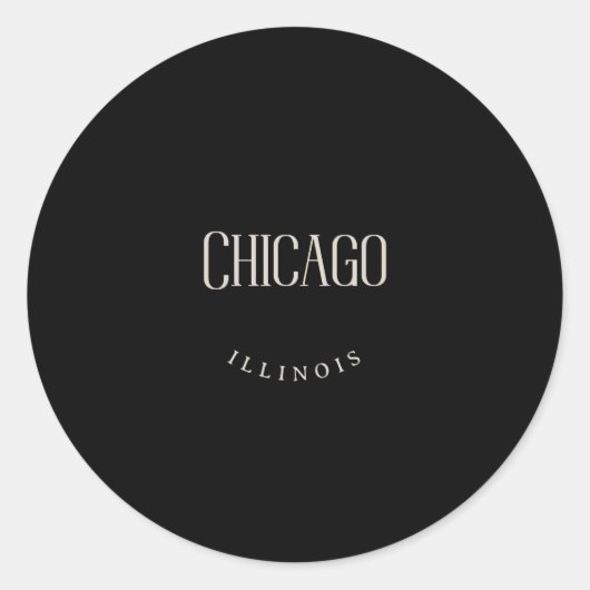Sticker Rond Chicago IL (Devant)